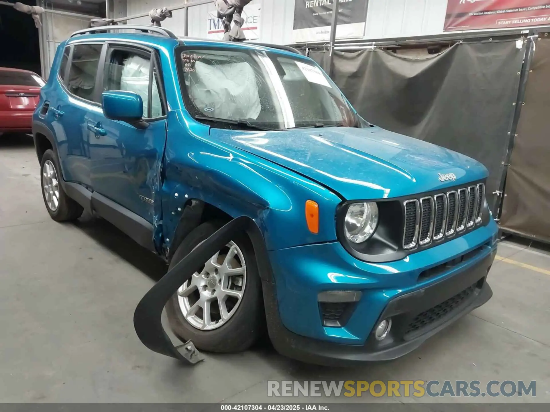 1 Photograph of a damaged car ZACNJDBB7MPN36630 JEEP RENEGADE 2021