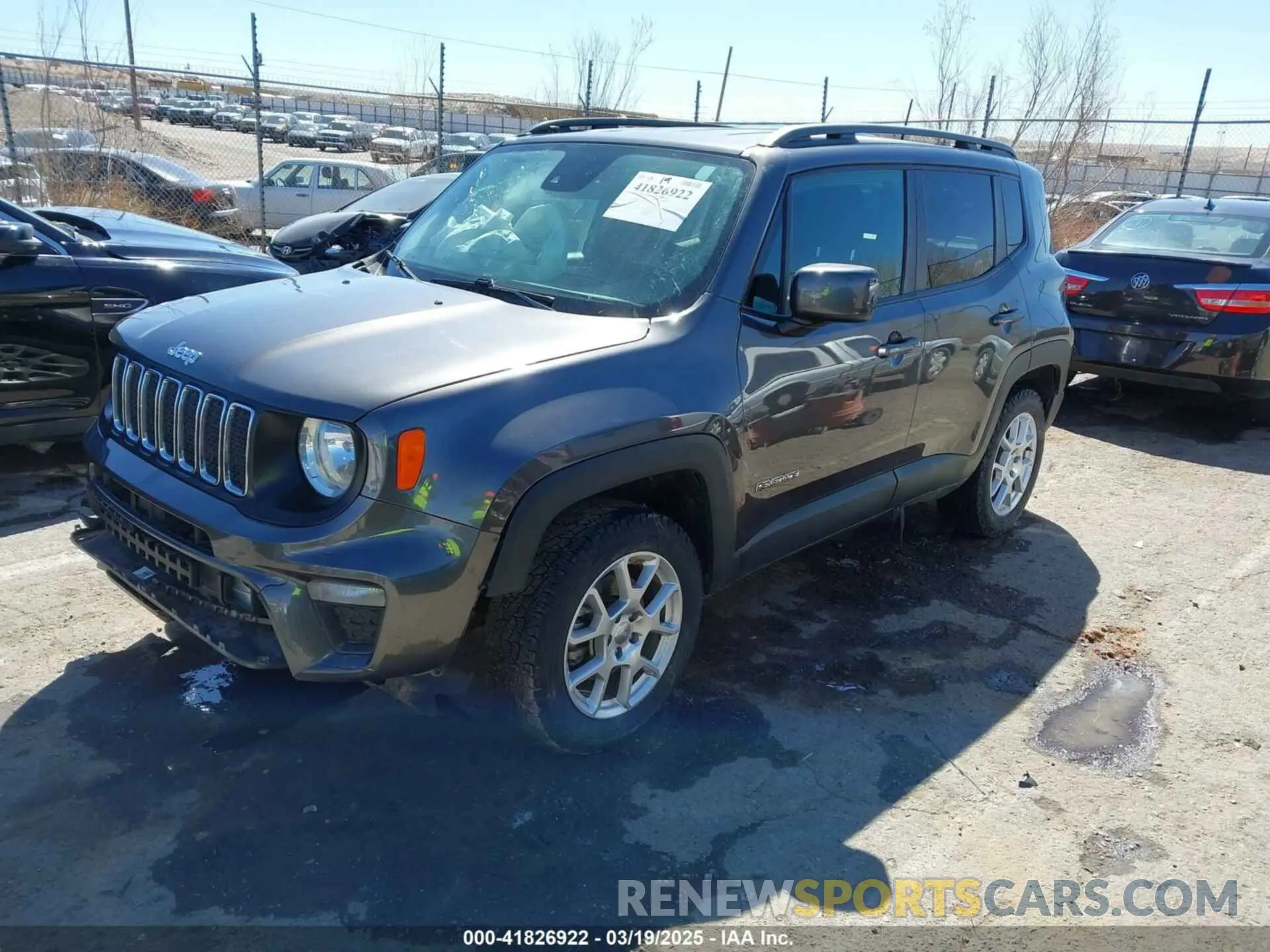 2 Photograph of a damaged car ZACNJDBB8MPM28565 JEEP RENEGADE 2021