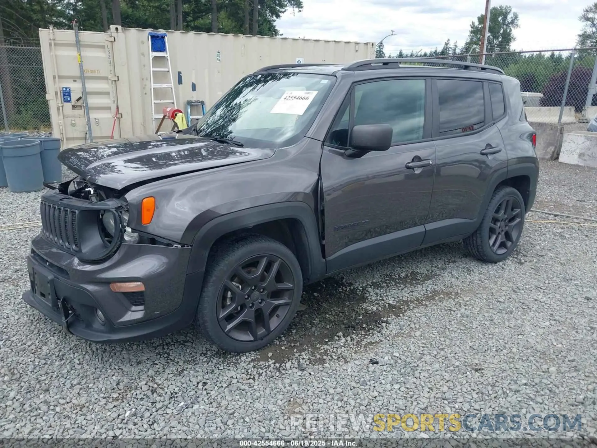 2 Photograph of a damaged car ZACNJDBB8MPM77202 JEEP RENEGADE 2021