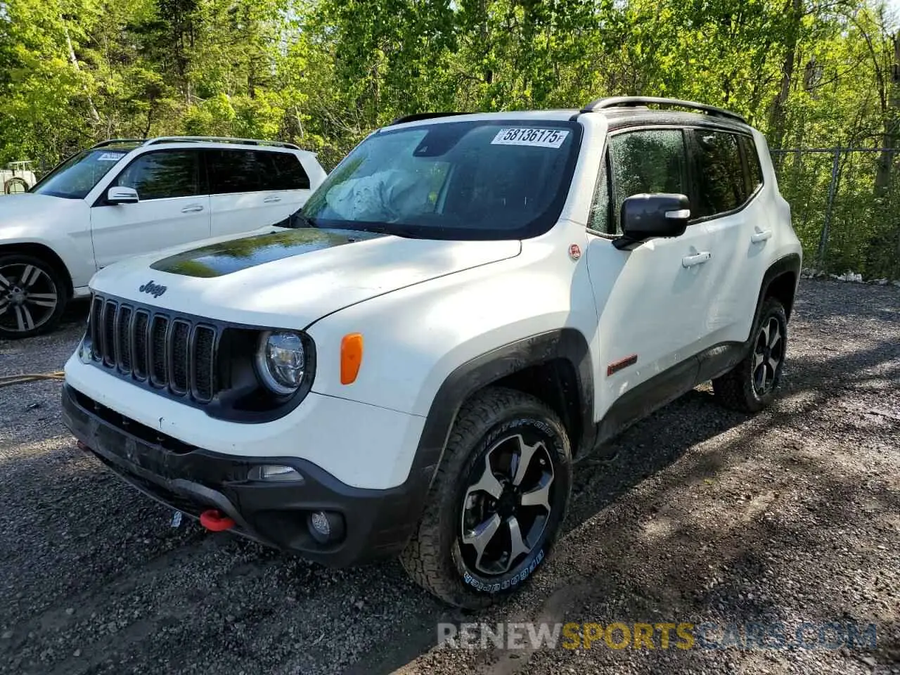 1 Photograph of a damaged car ZACNJDC11MPN24897 JEEP RENEGADE 2021