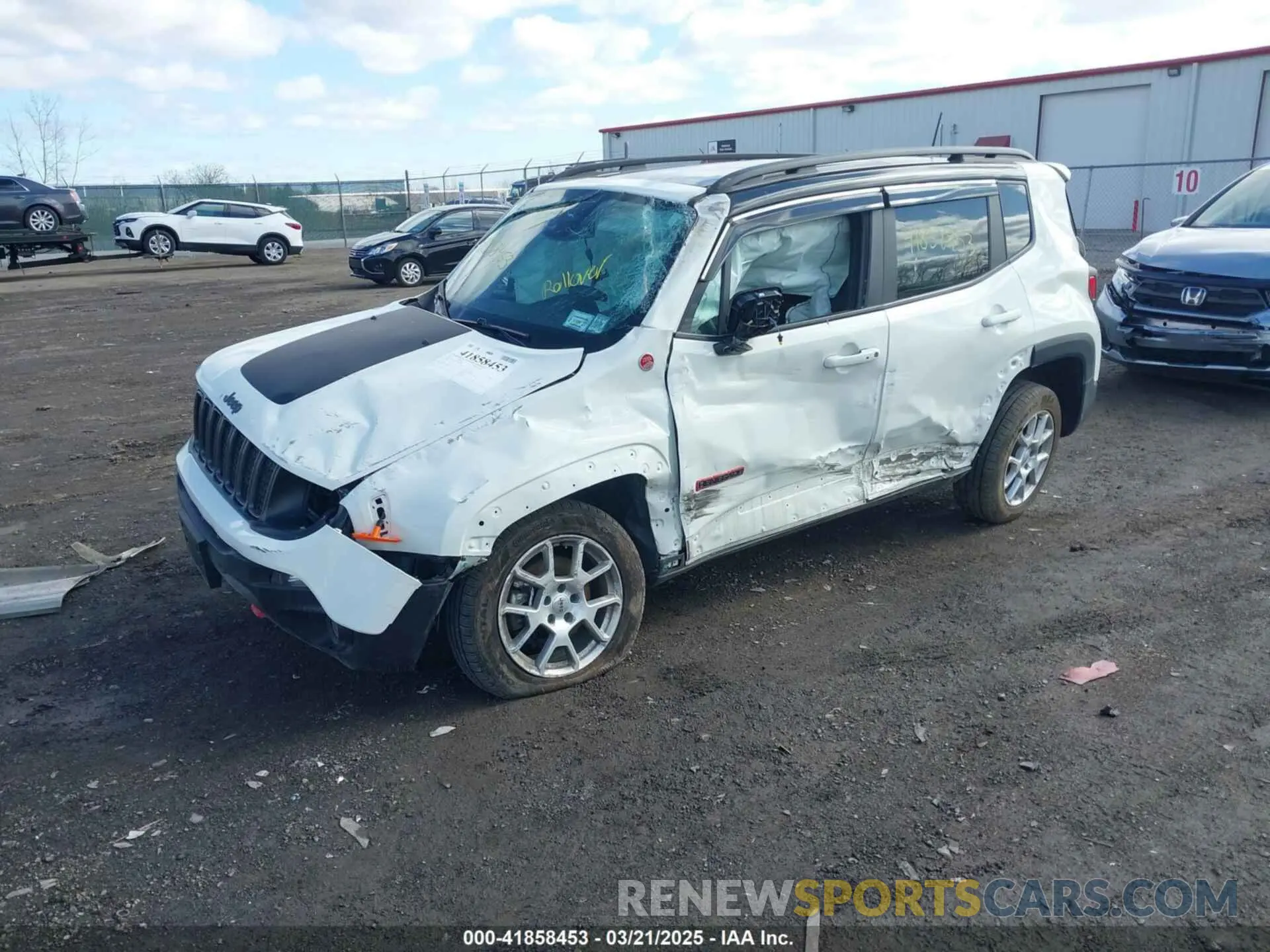 2 Photograph of a damaged car ZACNJDC12MPM92624 JEEP RENEGADE 2021