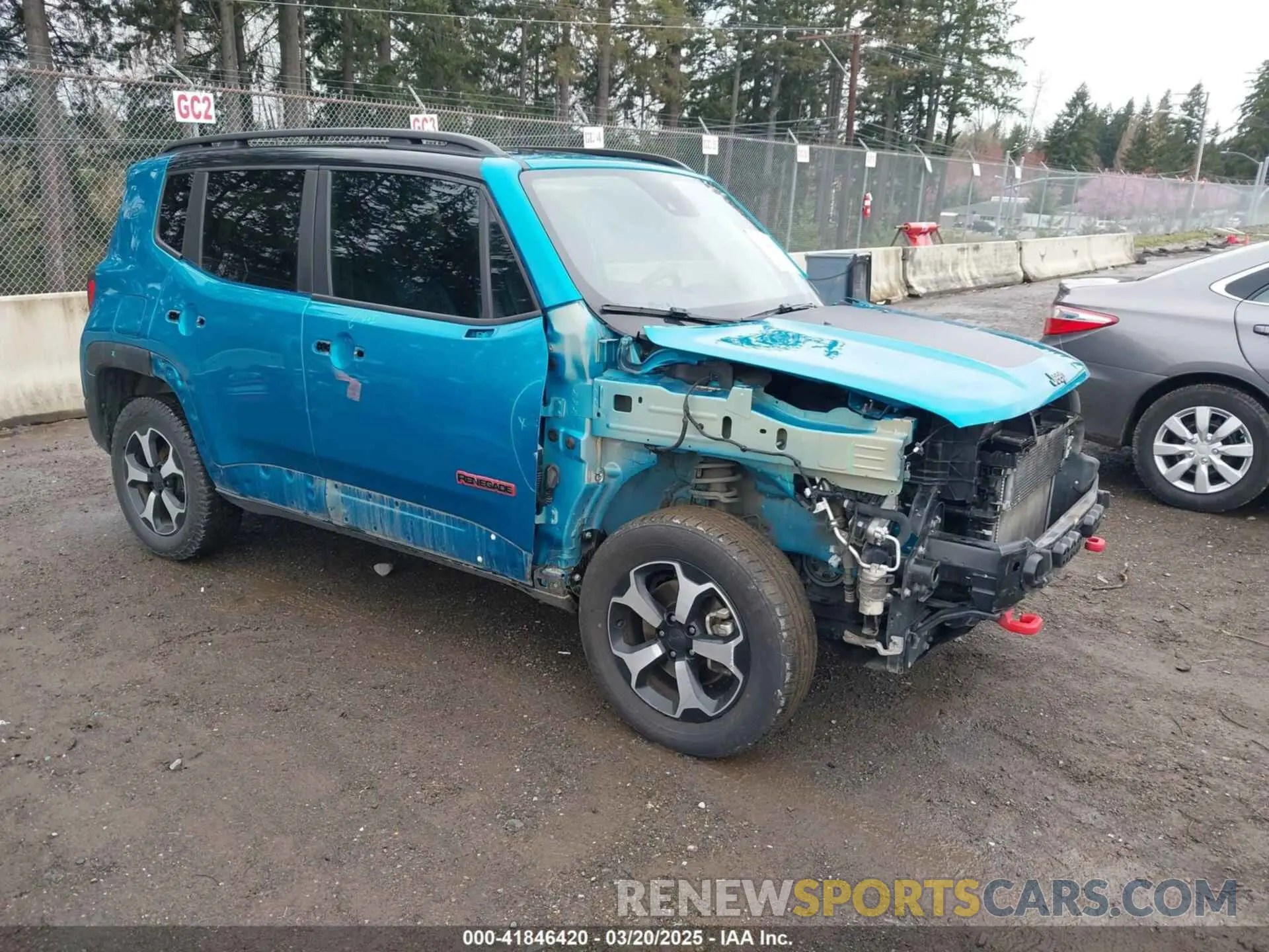 1 Photograph of a damaged car ZACNJDC15MPN30461 JEEP RENEGADE 2021