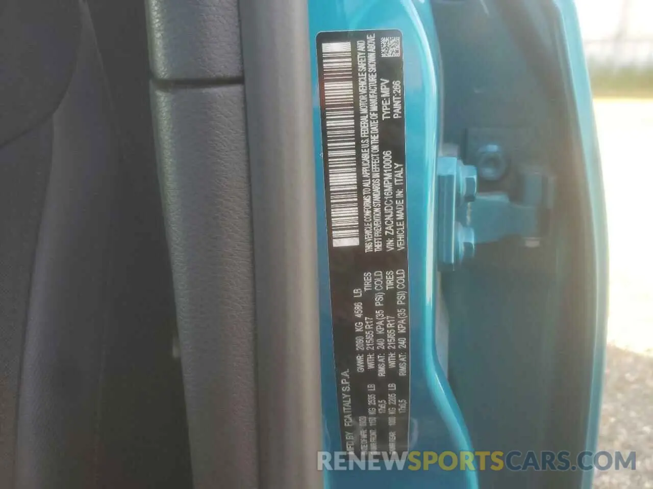 15 Photograph of a damaged car ZACNJDC16MPM10006 JEEP RENEGADE 2021