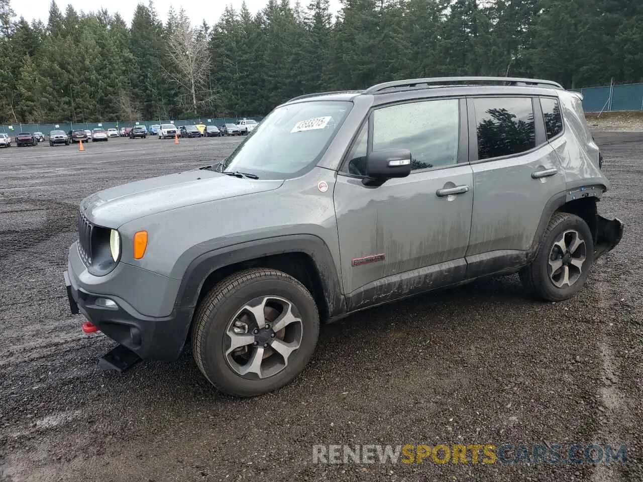 1 Photograph of a damaged car ZACNJDC1XMPN36725 JEEP RENEGADE 2021