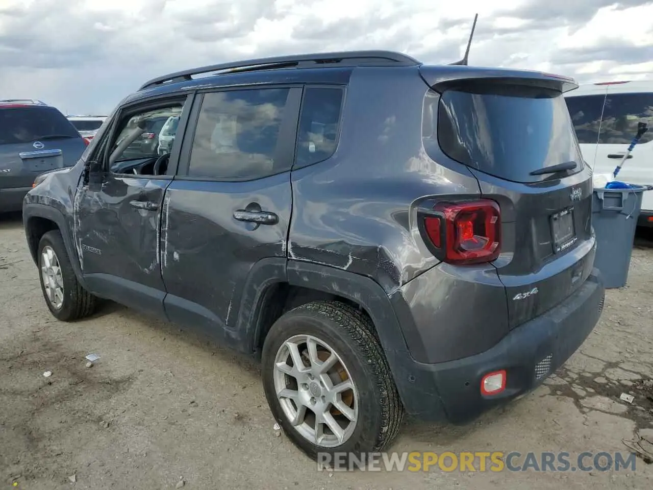 2 Photograph of a damaged car ZACNJDD14MPN32054 JEEP RENEGADE 2021