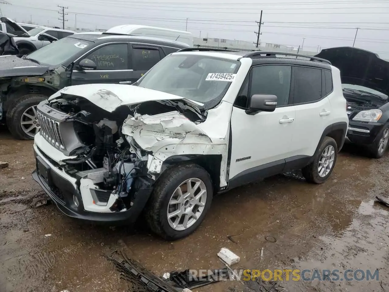 1 Photograph of a damaged car ZACNJDD18MPM63904 JEEP RENEGADE 2021