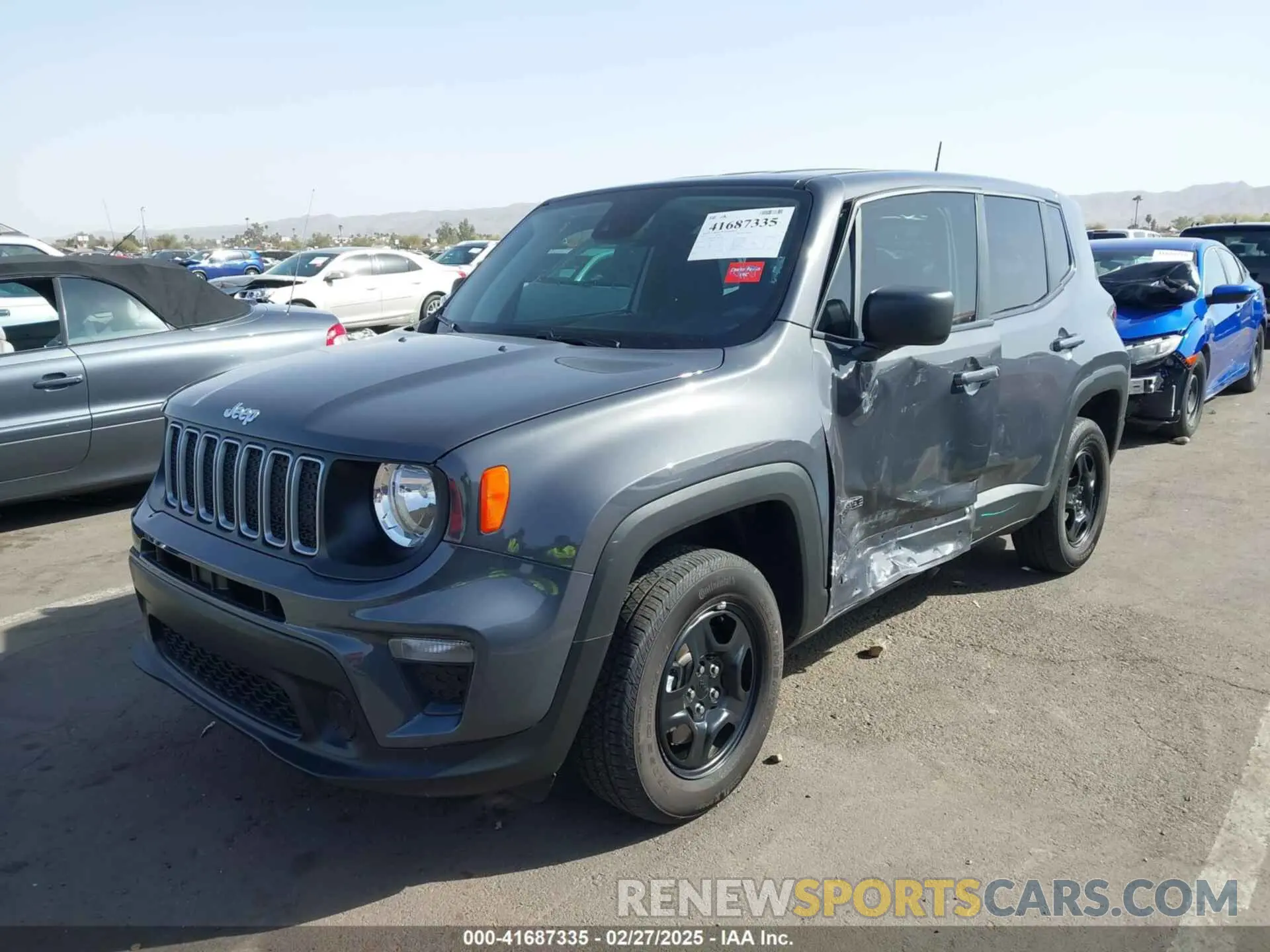 2 Photograph of a damaged car ZACNJDA13NPN99458 JEEP RENEGADE 2022