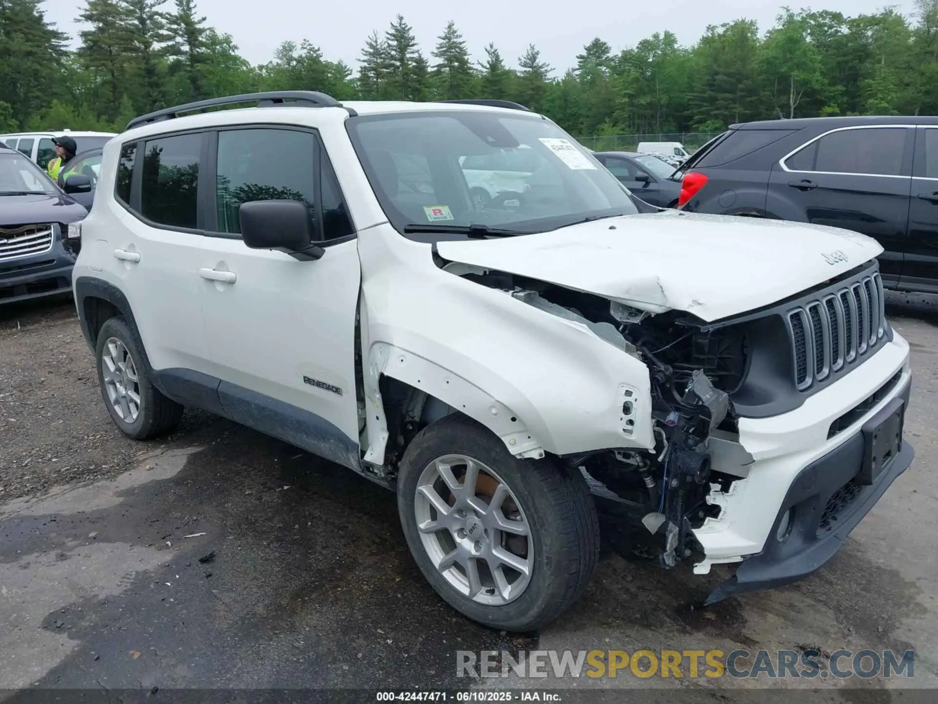 1 Photograph of a damaged car ZACNJDA17NPN50764 JEEP RENEGADE 2022