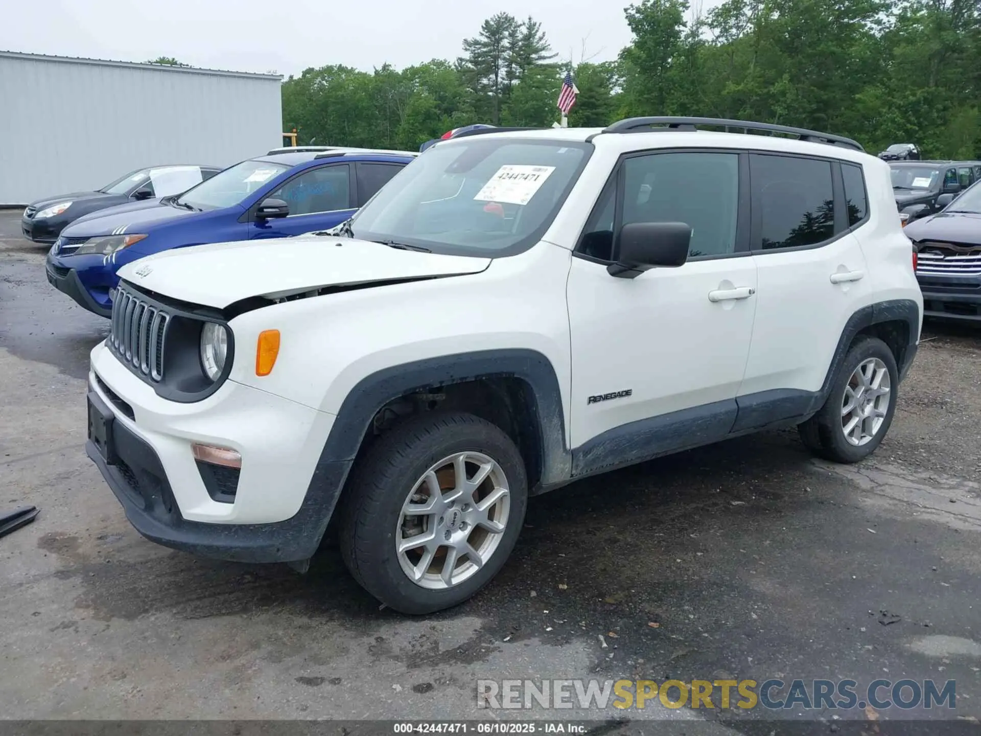 2 Photograph of a damaged car ZACNJDA17NPN50764 JEEP RENEGADE 2022