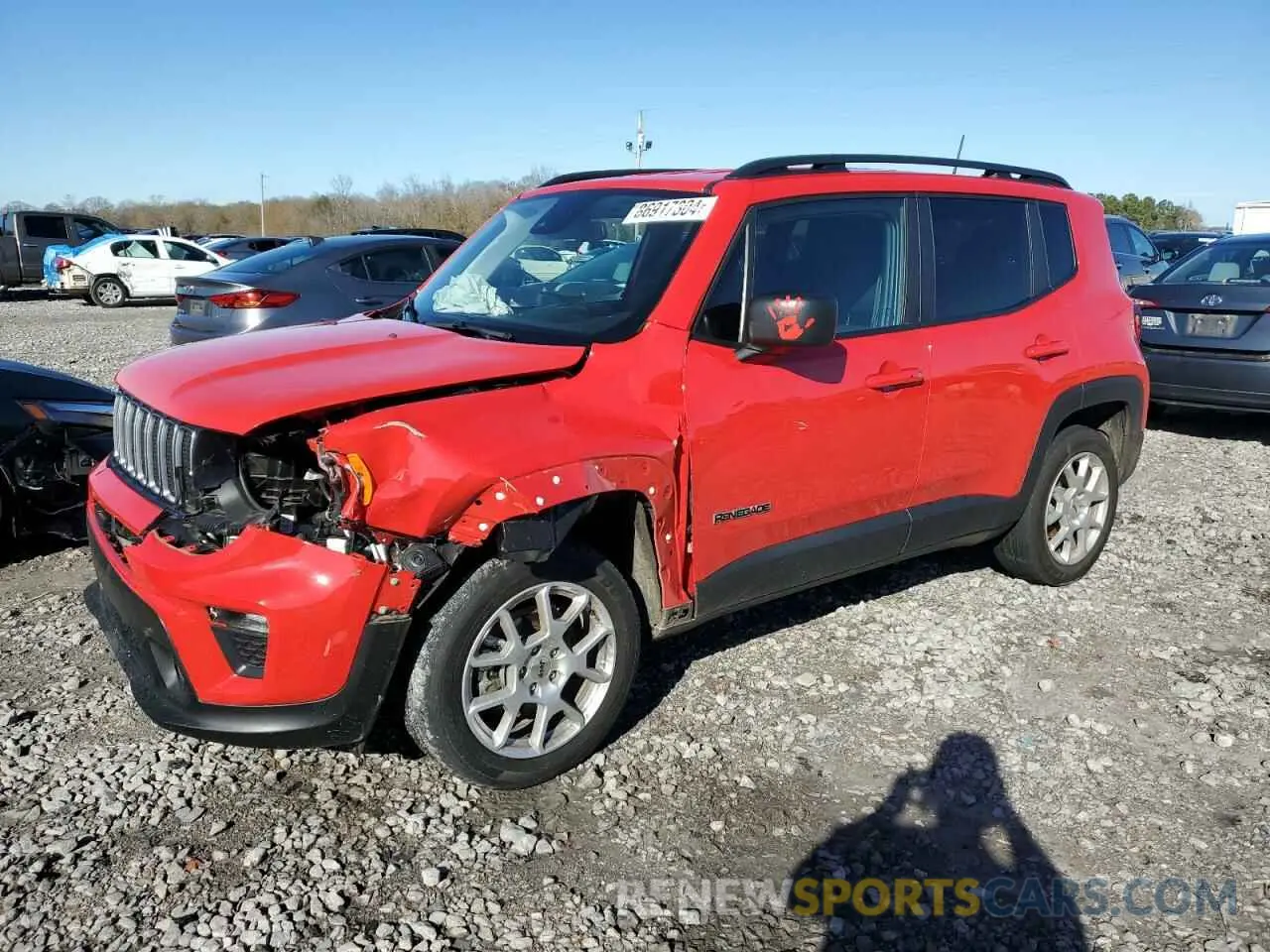 1 Photograph of a damaged car ZACNJDB11NPN47969 JEEP RENEGADE 2022