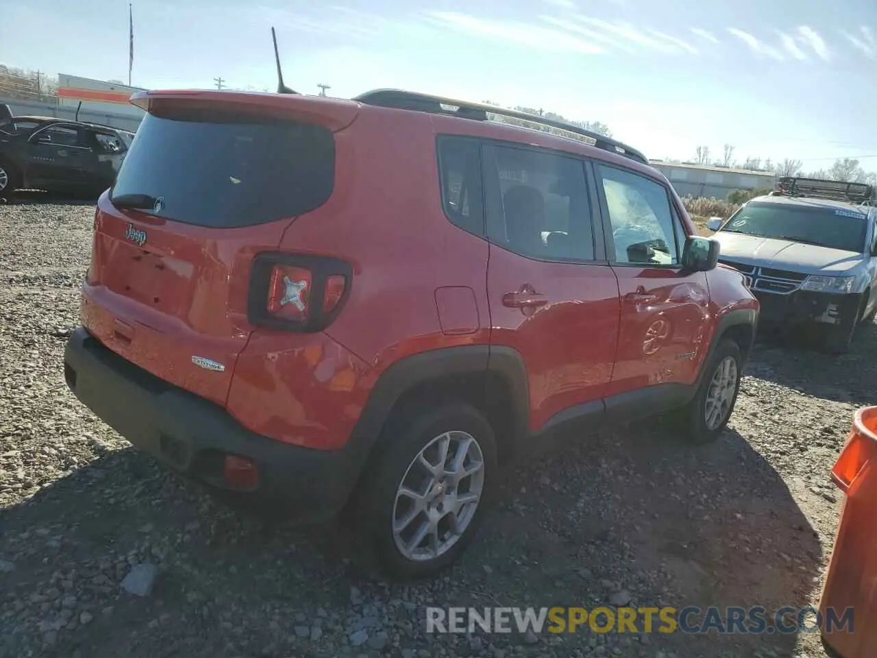 3 Photograph of a damaged car ZACNJDB11NPN47969 JEEP RENEGADE 2022