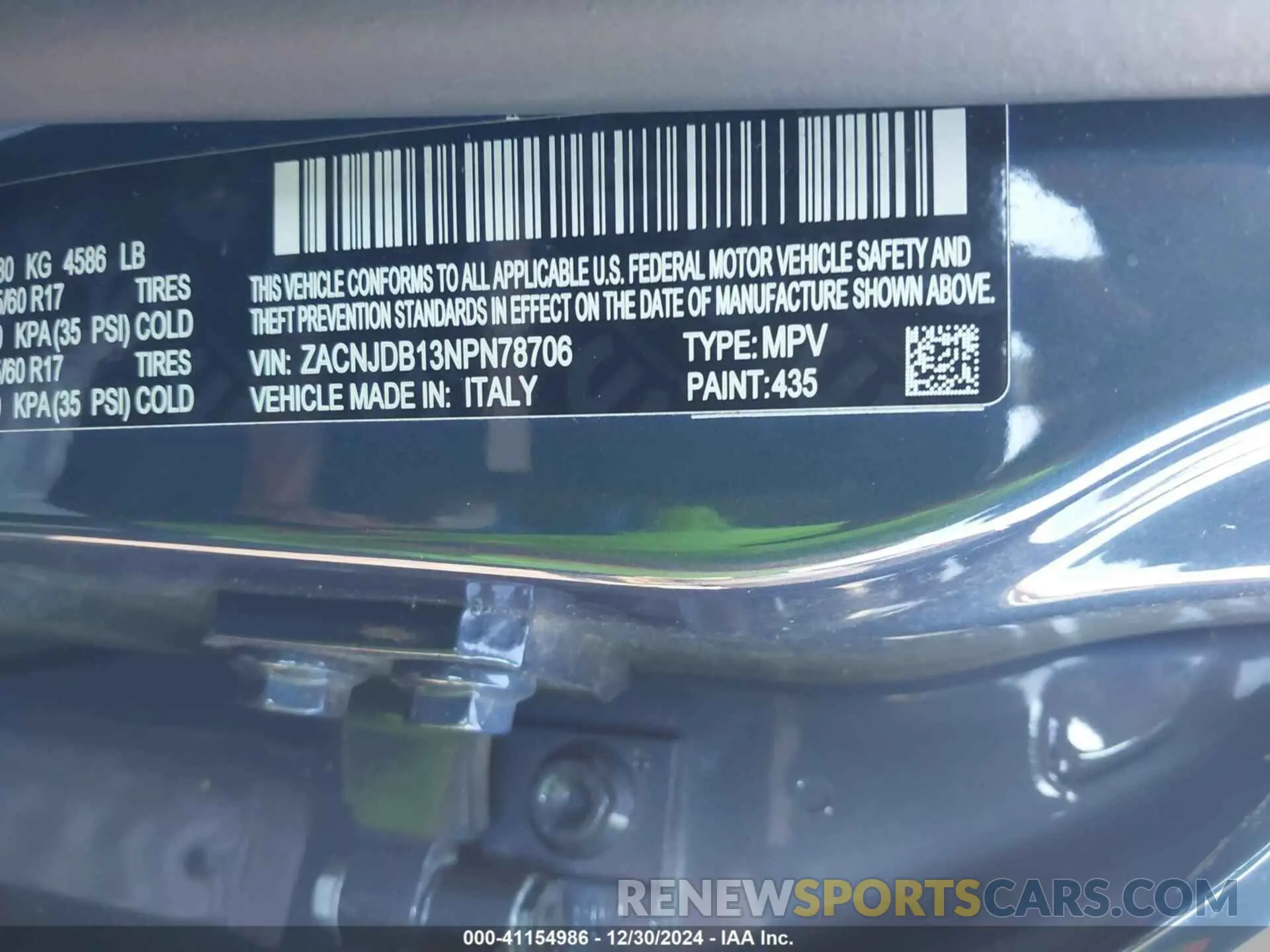 9 Photograph of a damaged car ZACNJDB13NPN78706 JEEP RENEGADE 2022