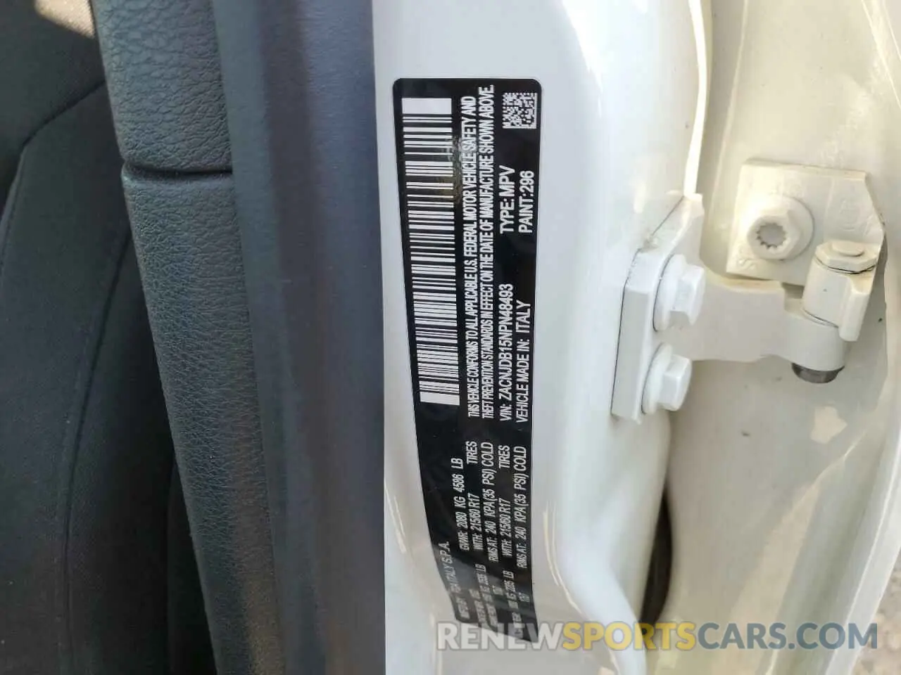 13 Photograph of a damaged car ZACNJDB15NPN48493 JEEP RENEGADE 2022