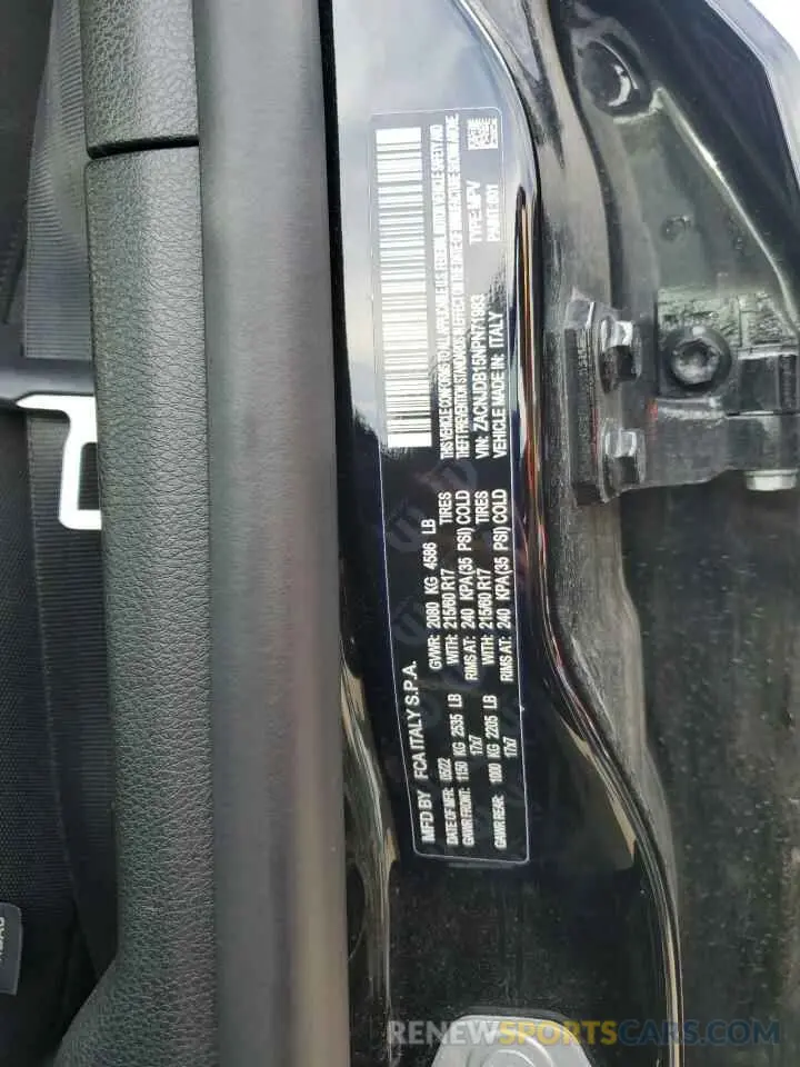 12 Photograph of a damaged car ZACNJDB15NPN71983 JEEP RENEGADE 2022