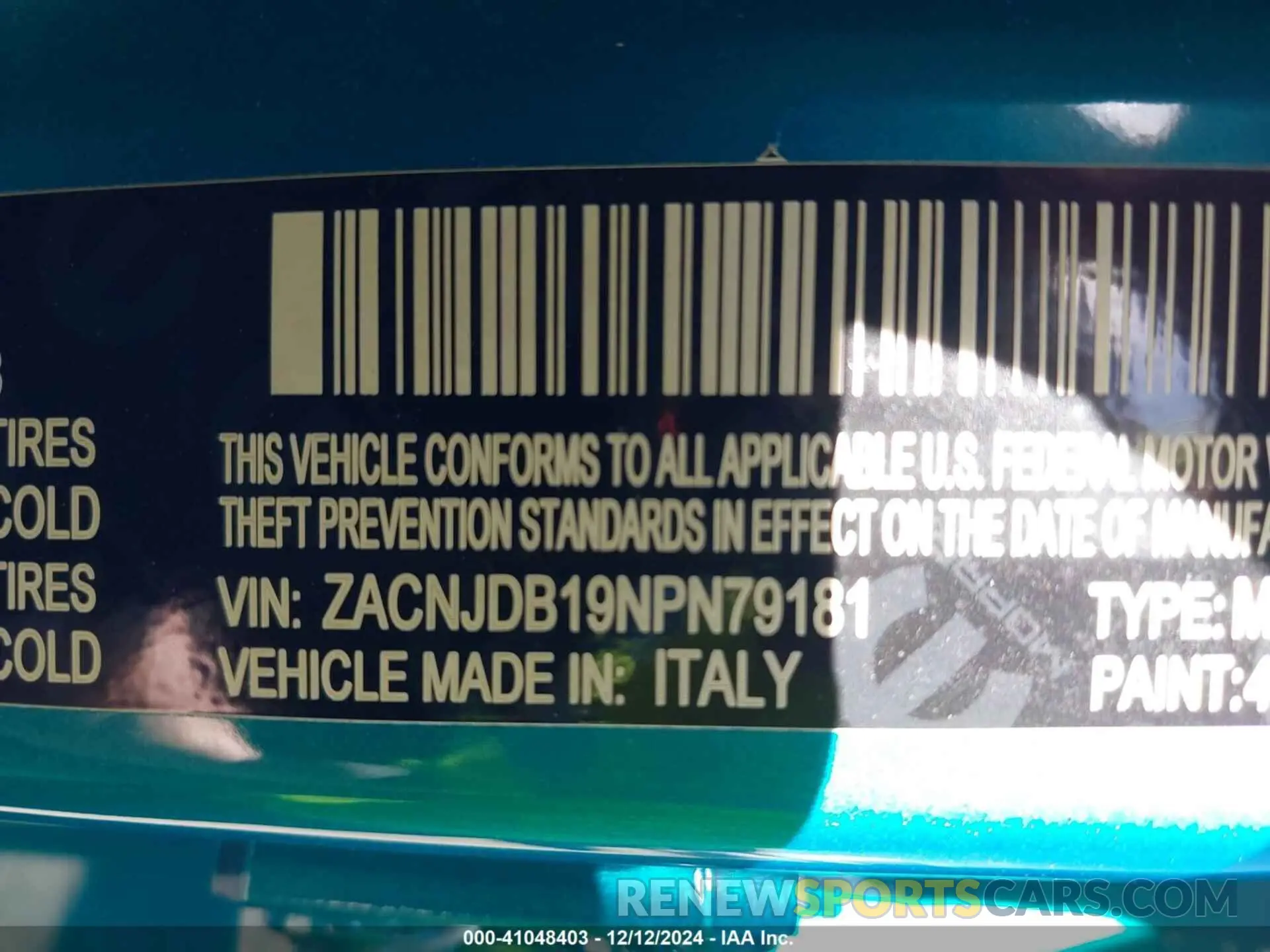 9 Photograph of a damaged car ZACNJDB19NPN79181 JEEP RENEGADE 2022