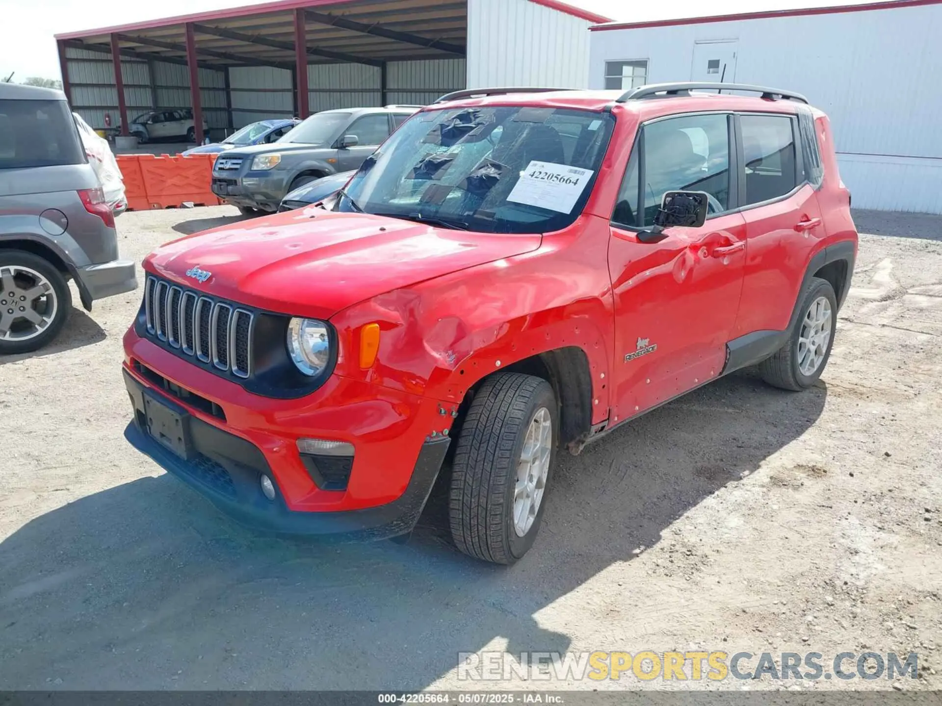 2 Photograph of a damaged car ZACNJDB1XNPN46562 JEEP RENEGADE 2022