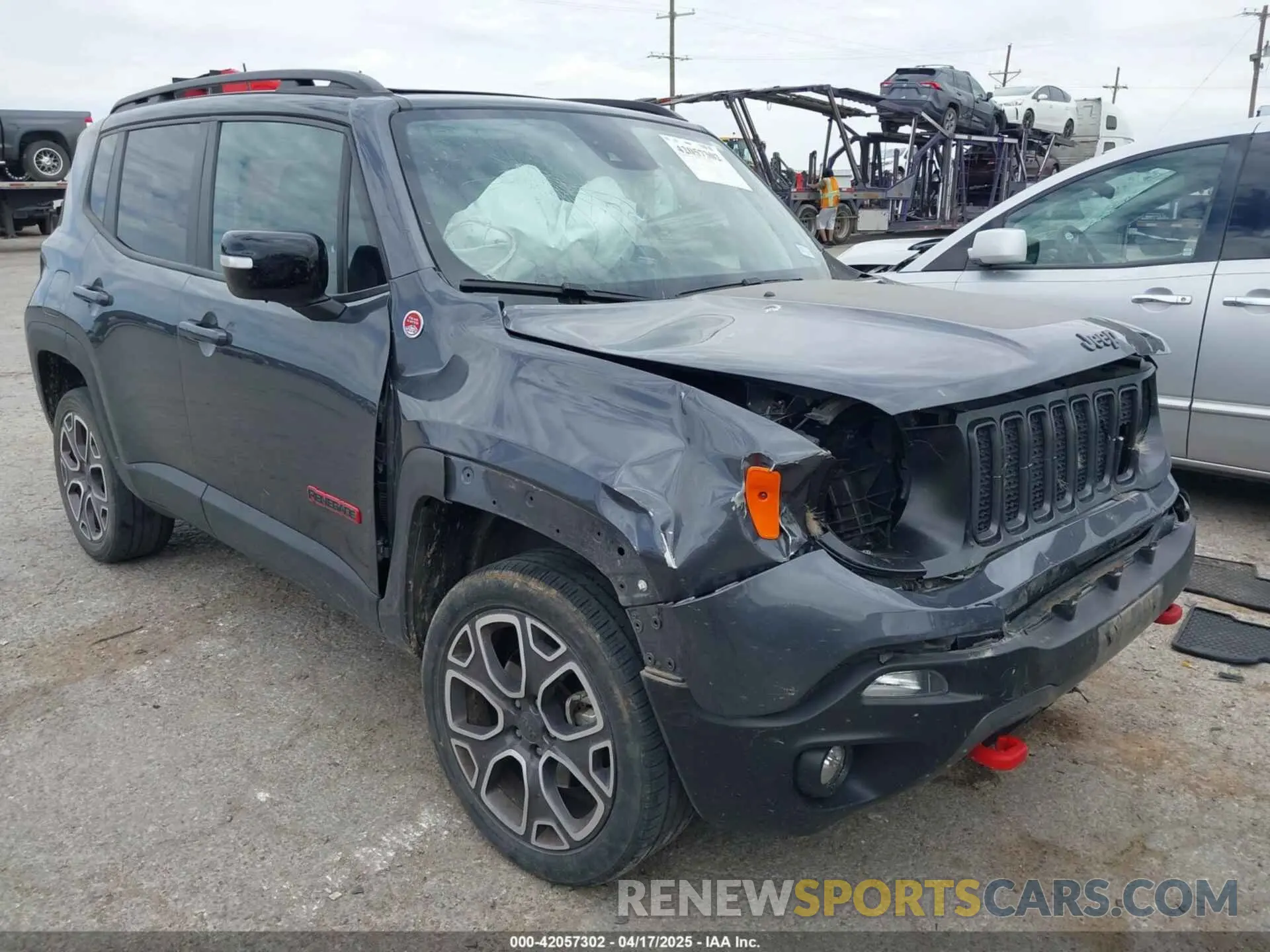 1 Photograph of a damaged car ZACNJDC10NPN62719 JEEP RENEGADE 2022