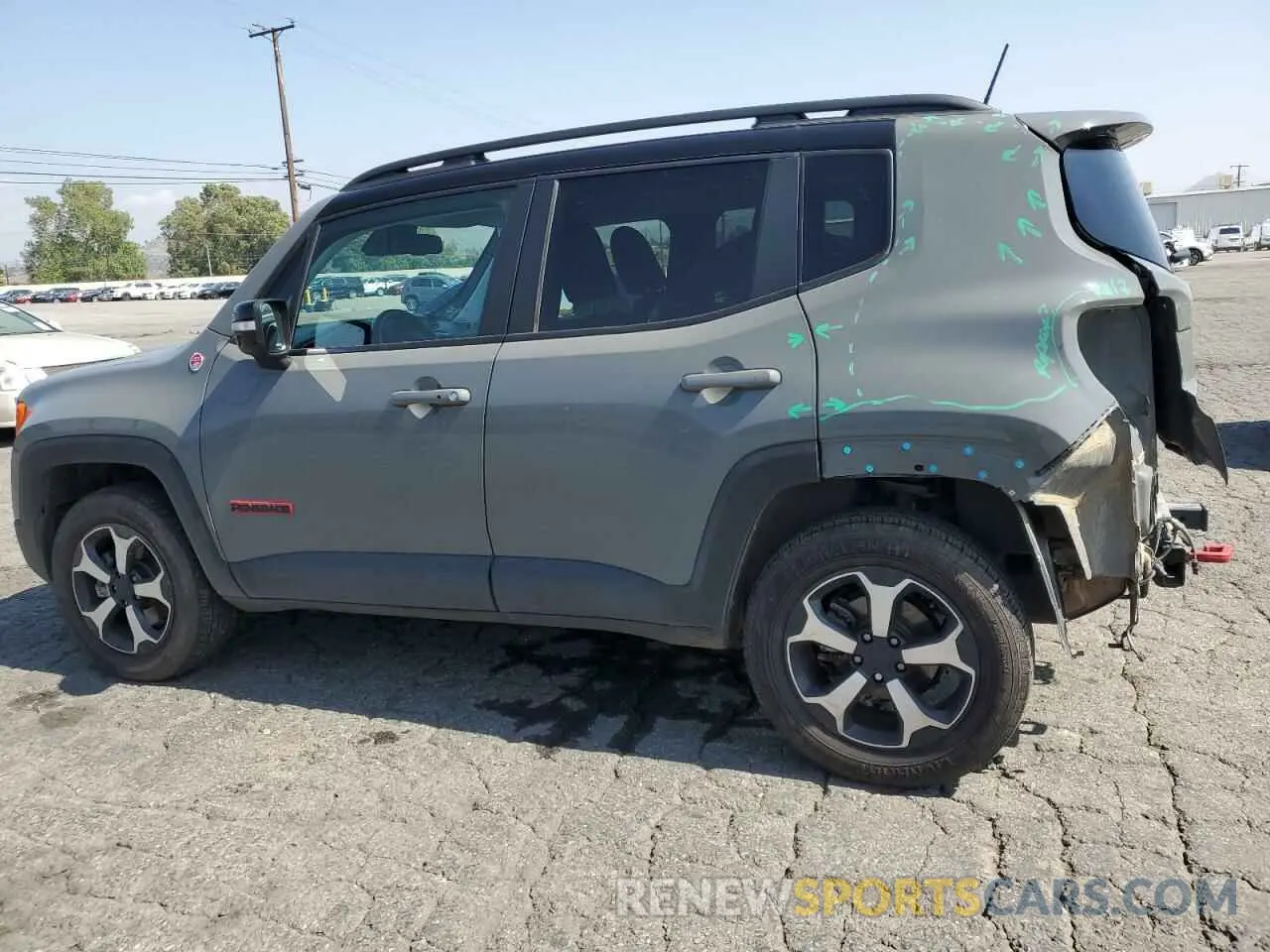 2 Photograph of a damaged car ZACNJDC17NPN80098 JEEP RENEGADE 2022