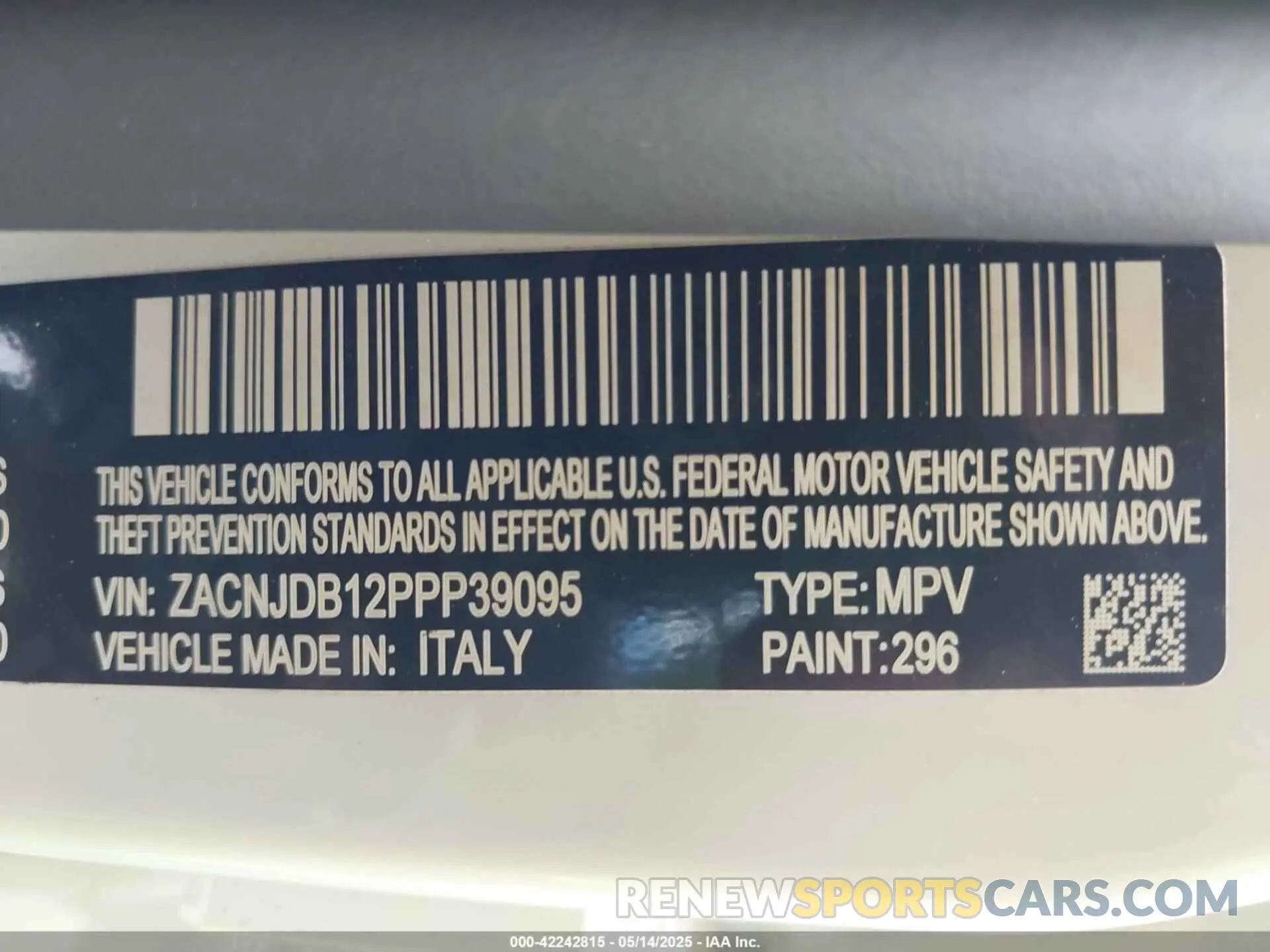 9 Photograph of a damaged car ZACNJDB12PPP39095 JEEP RENEGADE 2023