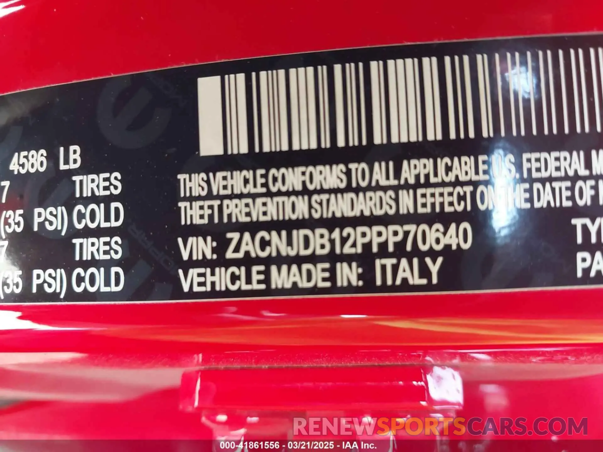 9 Photograph of a damaged car ZACNJDB12PPP70640 JEEP RENEGADE 2023