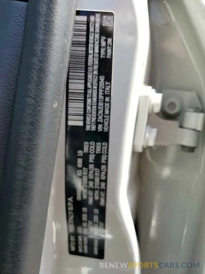 13 Photograph of a damaged car ZACNJDB13PPP25545 JEEP RENEGADE 2023