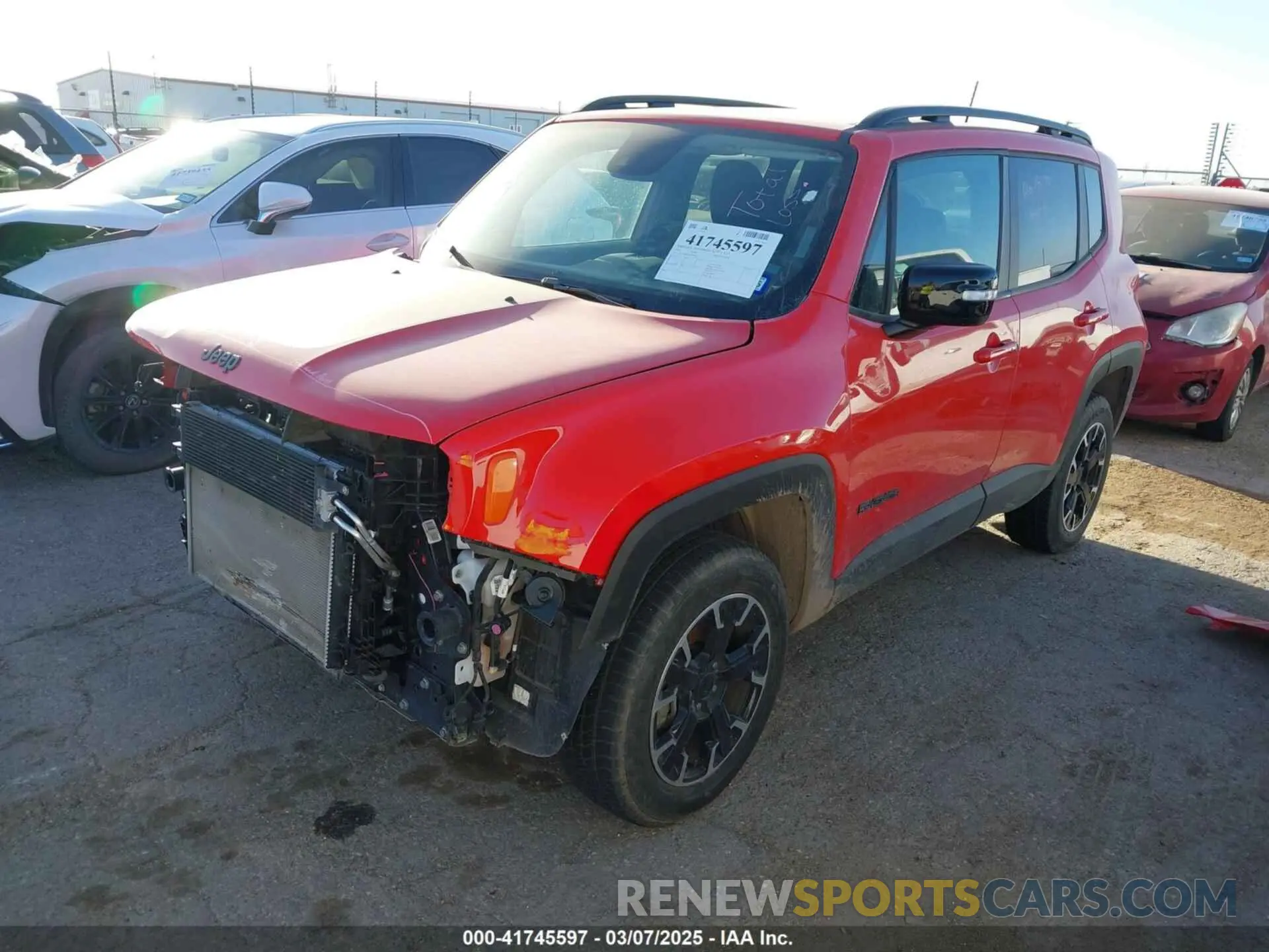 2 Photograph of a damaged car ZACNJDB14PPP44282 JEEP RENEGADE 2023