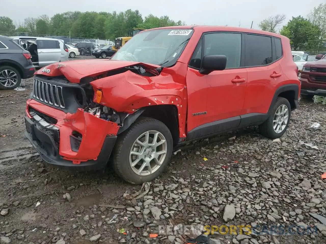 1 Photograph of a damaged car ZACNJDB16PPP68910 JEEP RENEGADE 2023