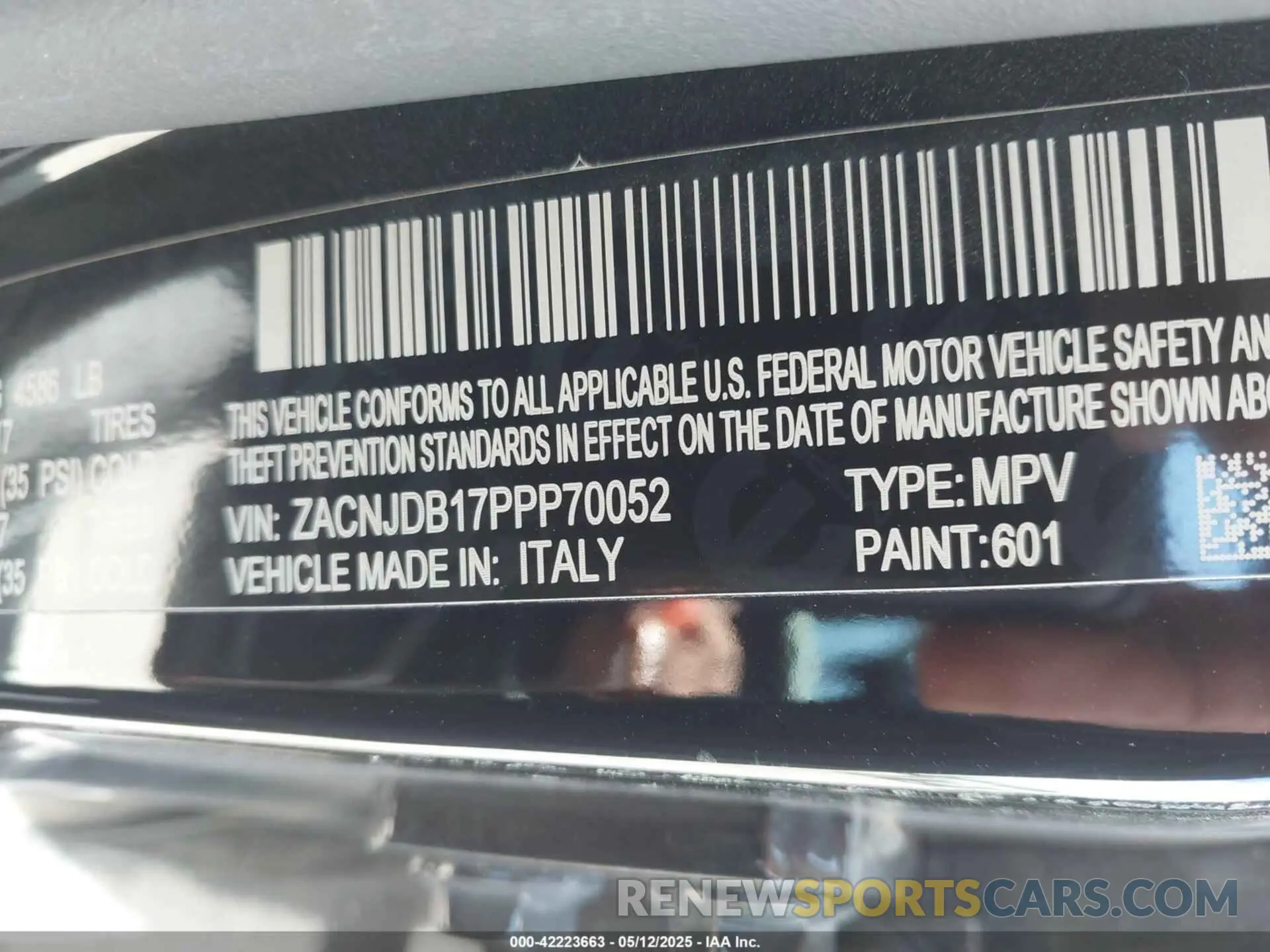 9 Photograph of a damaged car ZACNJDB17PPP70052 JEEP RENEGADE 2023