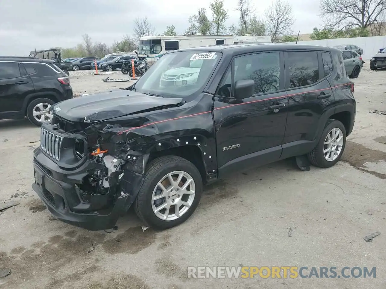 1 Photograph of a damaged car ZACNJDB18PPP36797 JEEP RENEGADE 2023