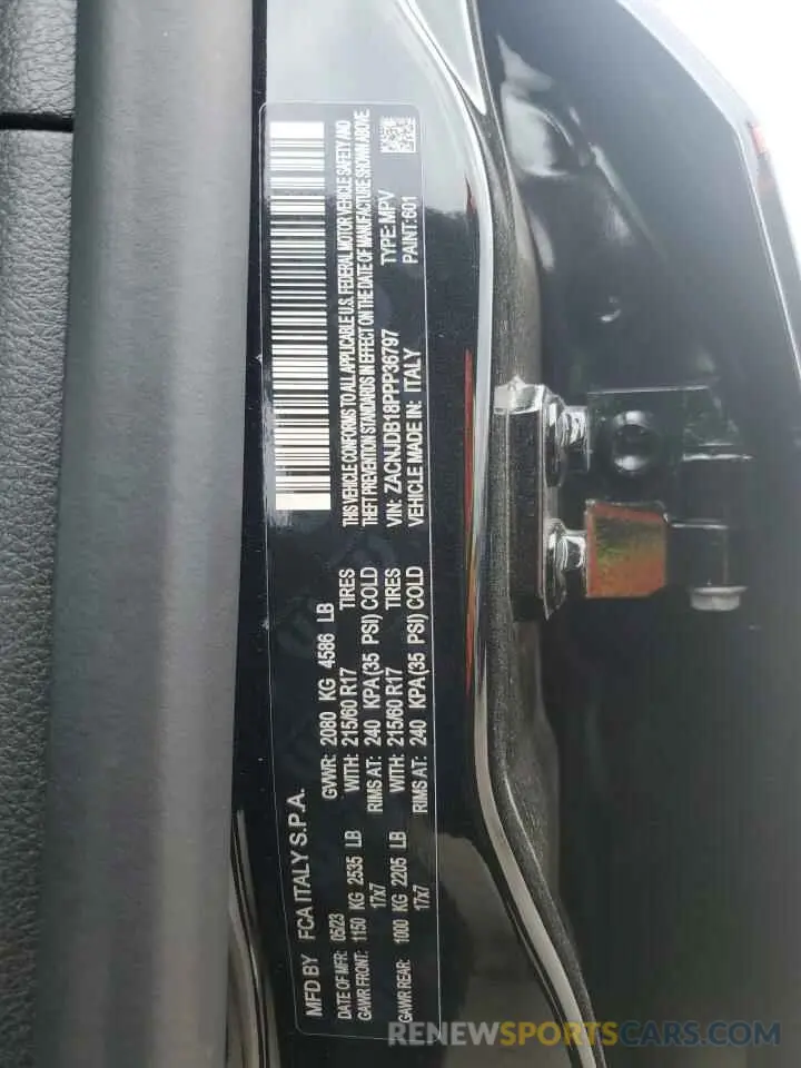 13 Photograph of a damaged car ZACNJDB18PPP36797 JEEP RENEGADE 2023