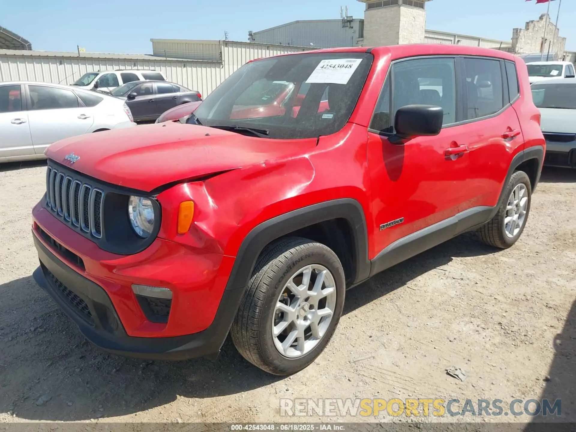 2 Photograph of a damaged car ZACNJDB1XPPP68568 JEEP RENEGADE 2023