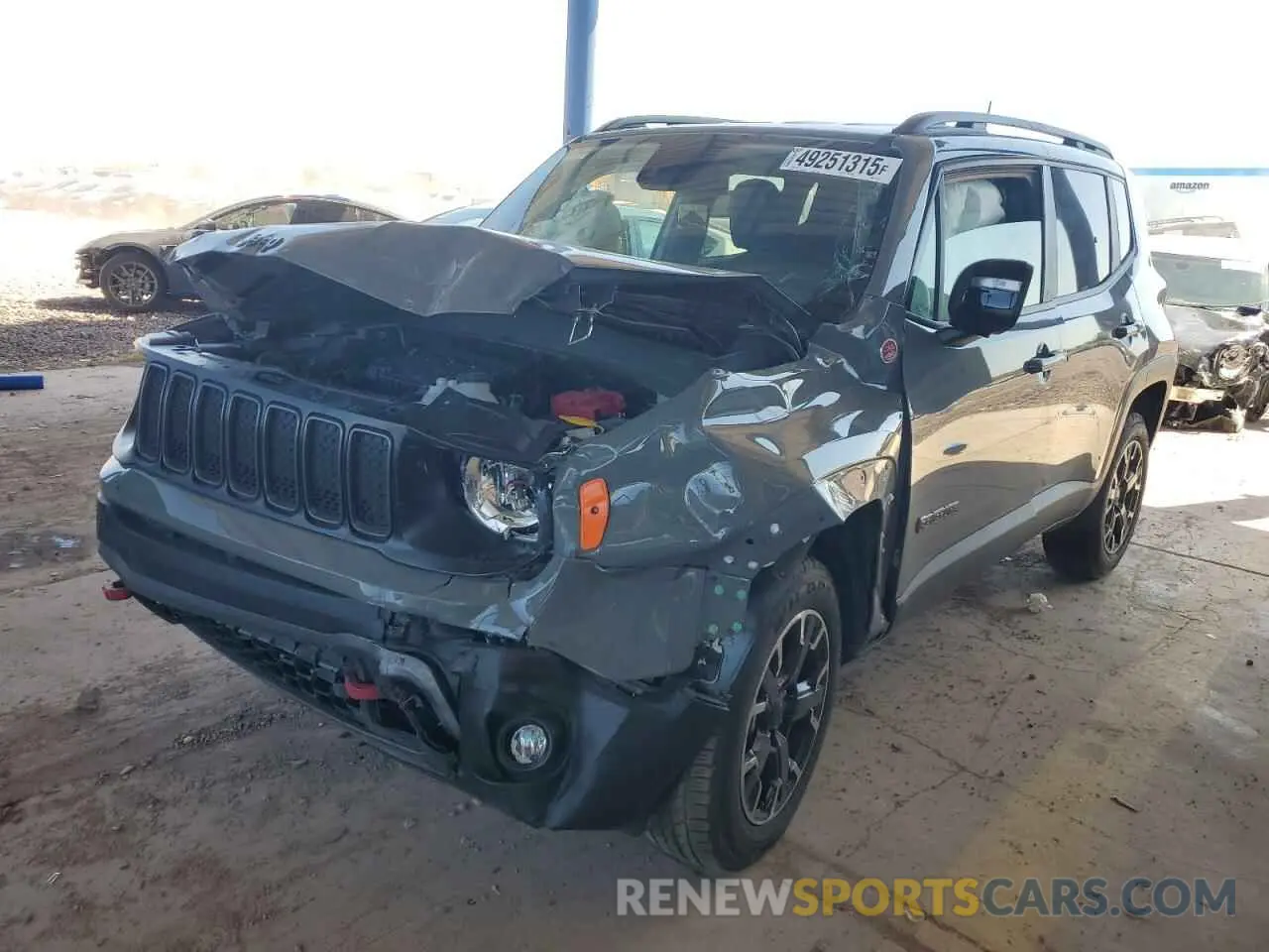 1 Photograph of a damaged car ZACNJDC10PPP37182 JEEP RENEGADE 2023