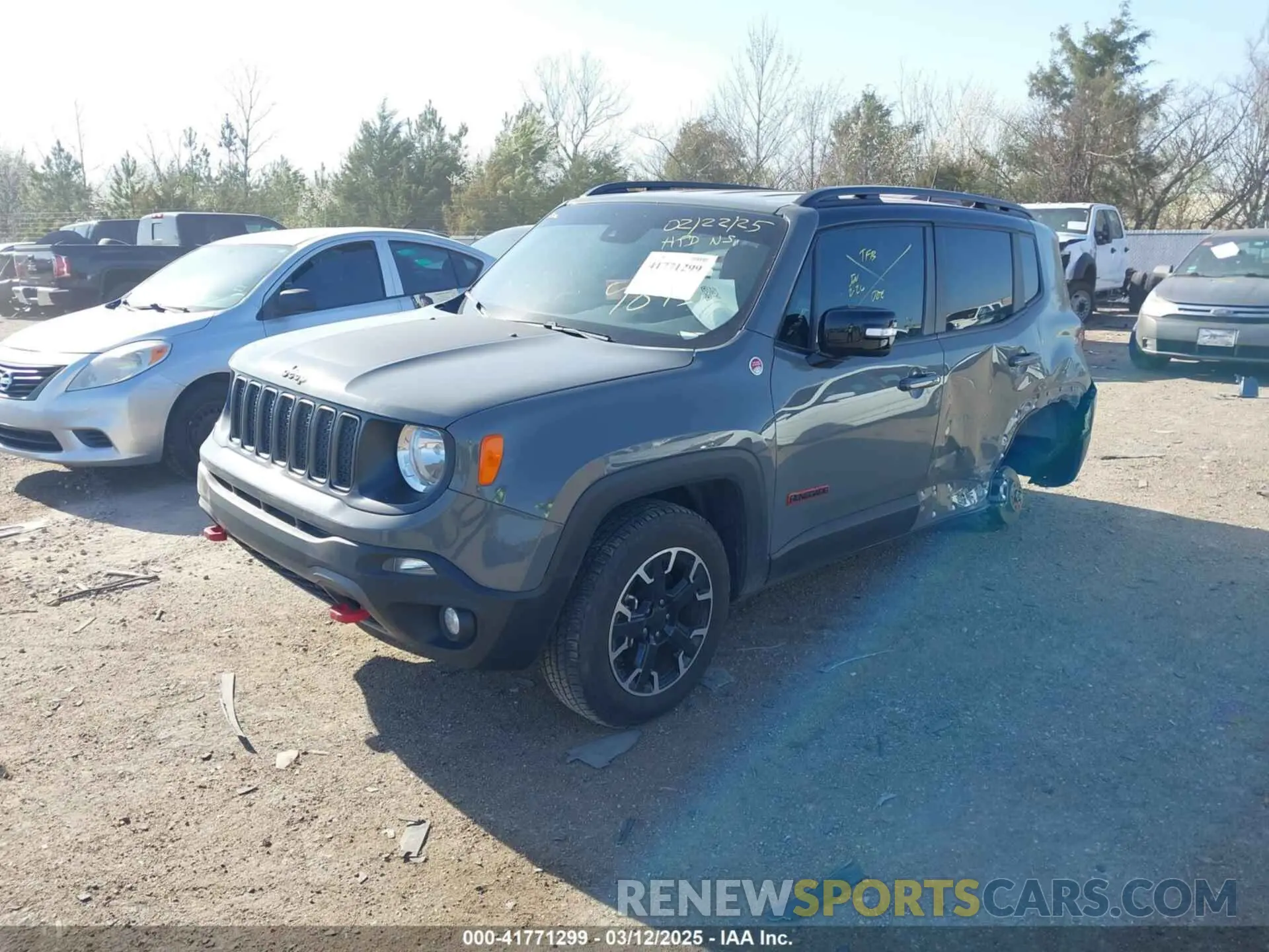 2 Photograph of a damaged car ZACNJDC19PPP27959 JEEP RENEGADE 2023