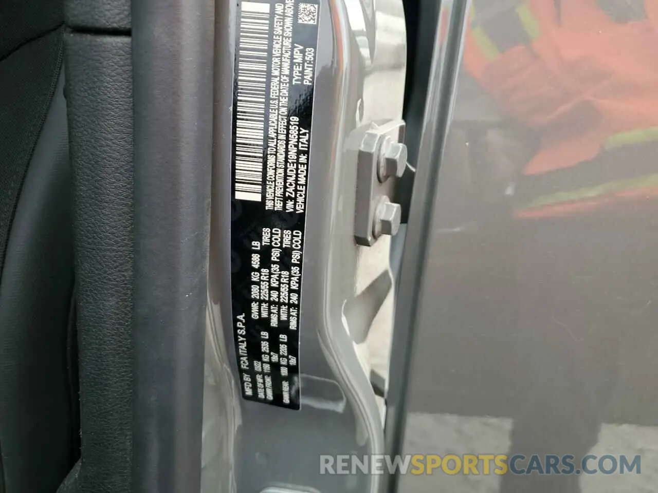 14 Photograph of a damaged car ZACNJDE19NPN58519 JEEP RENEGADE A 2022