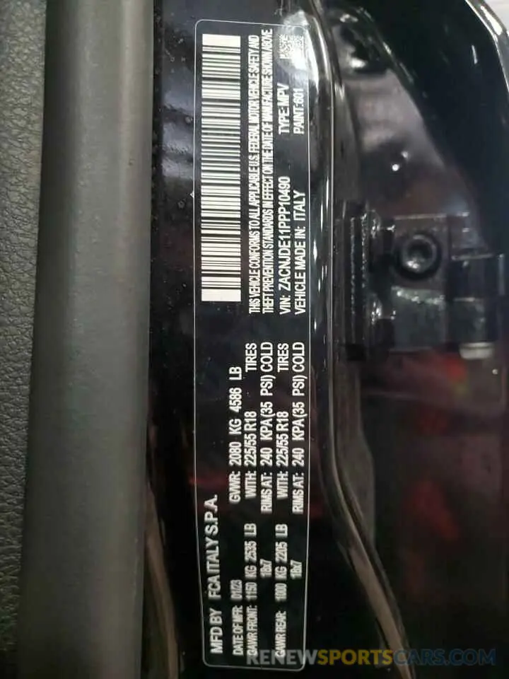 14 Photograph of a damaged car ZACNJDE11PPP10490 JEEP RENEGADE A 2023