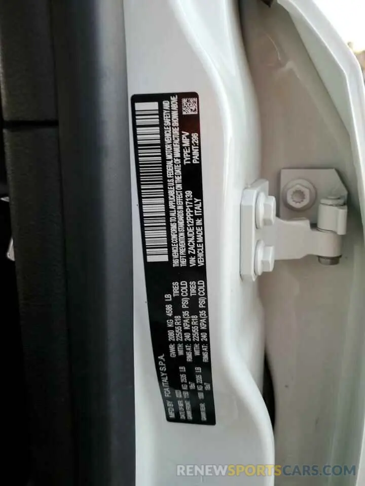 13 Photograph of a damaged car ZACNJDE12PPP17139 JEEP RENEGADE A 2023