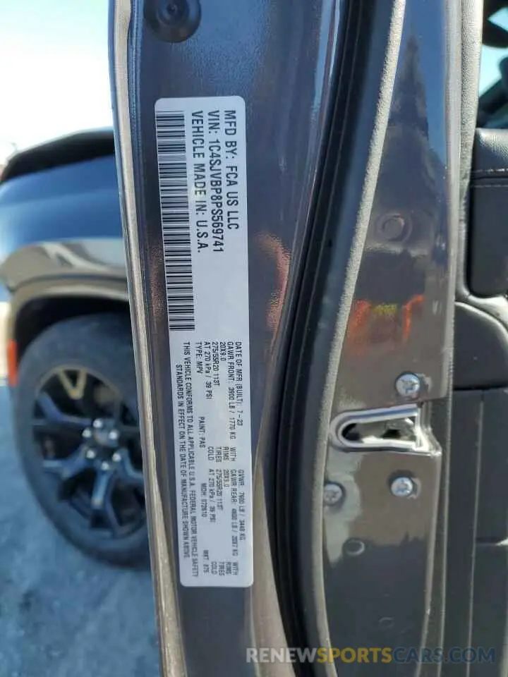 13 Photograph of a damaged car 1C4SJVBP8PS569741 JEEP WAGONEER 2023