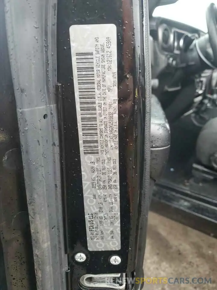 14 Photograph of a damaged car 1C4GJXAG2KW509832 JEEP WRANGLER 2019