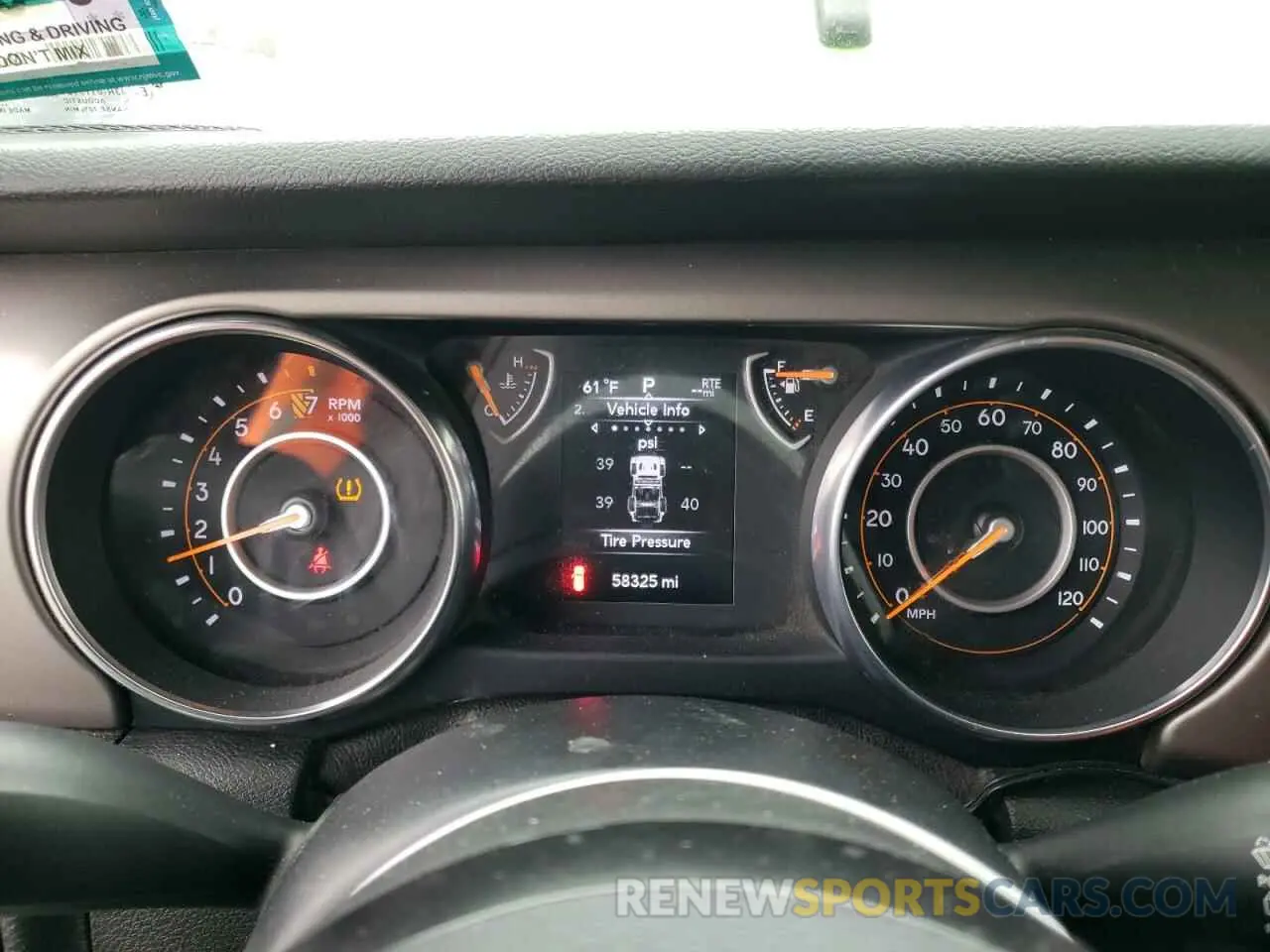 9 Photograph of a damaged car 1C4GJXAG3KW526557 JEEP WRANGLER 2019