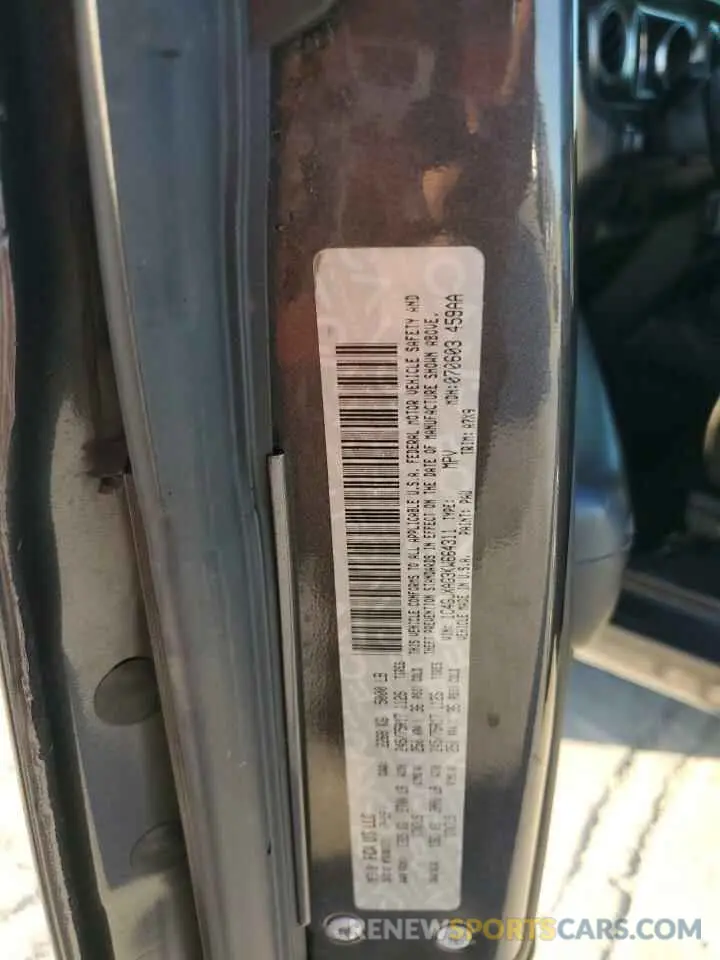 14 Photograph of a damaged car 1C4GJXAG3KW664311 JEEP WRANGLER 2019