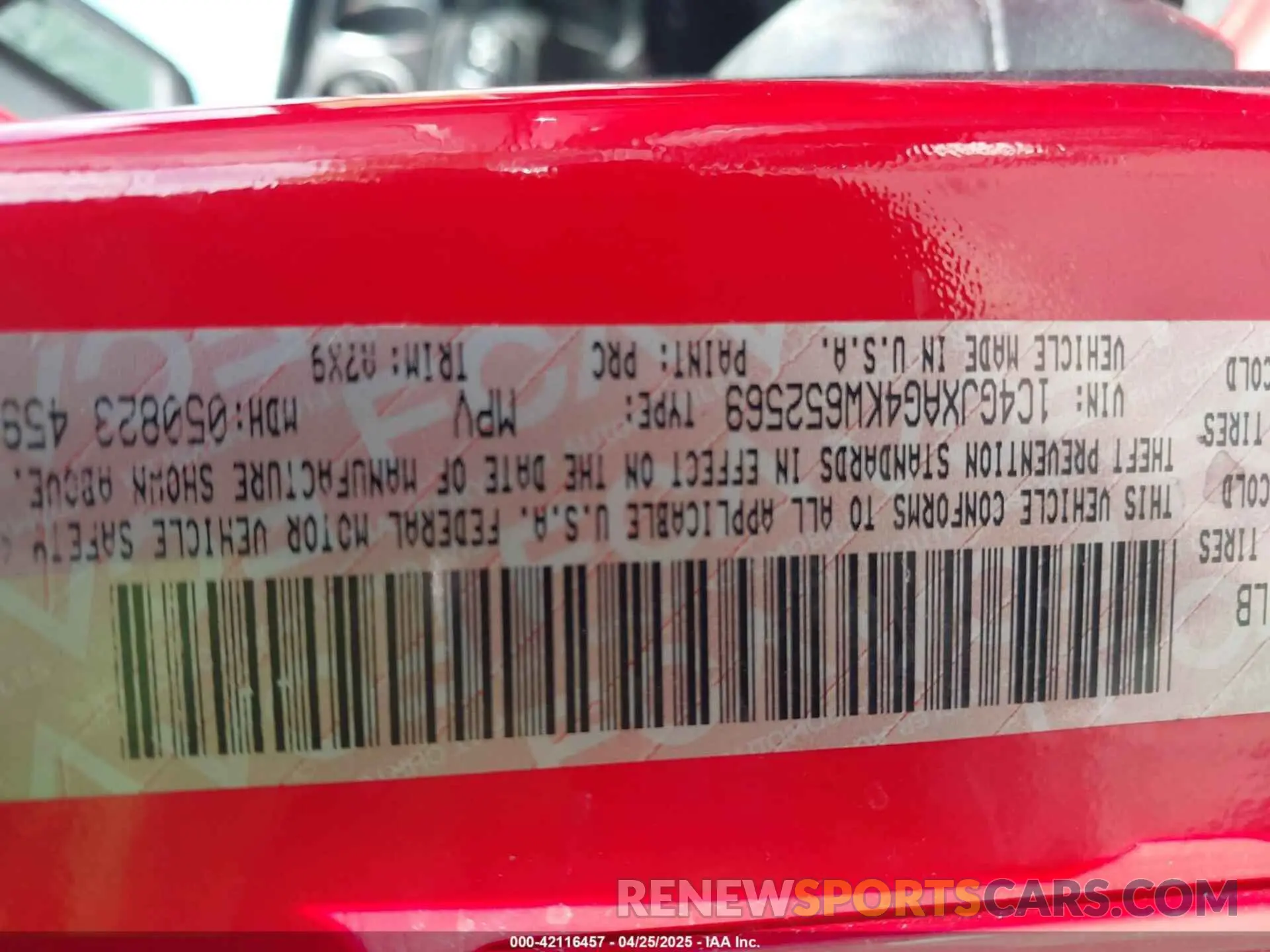 9 Photograph of a damaged car 1C4GJXAG4KW652569 JEEP WRANGLER 2019