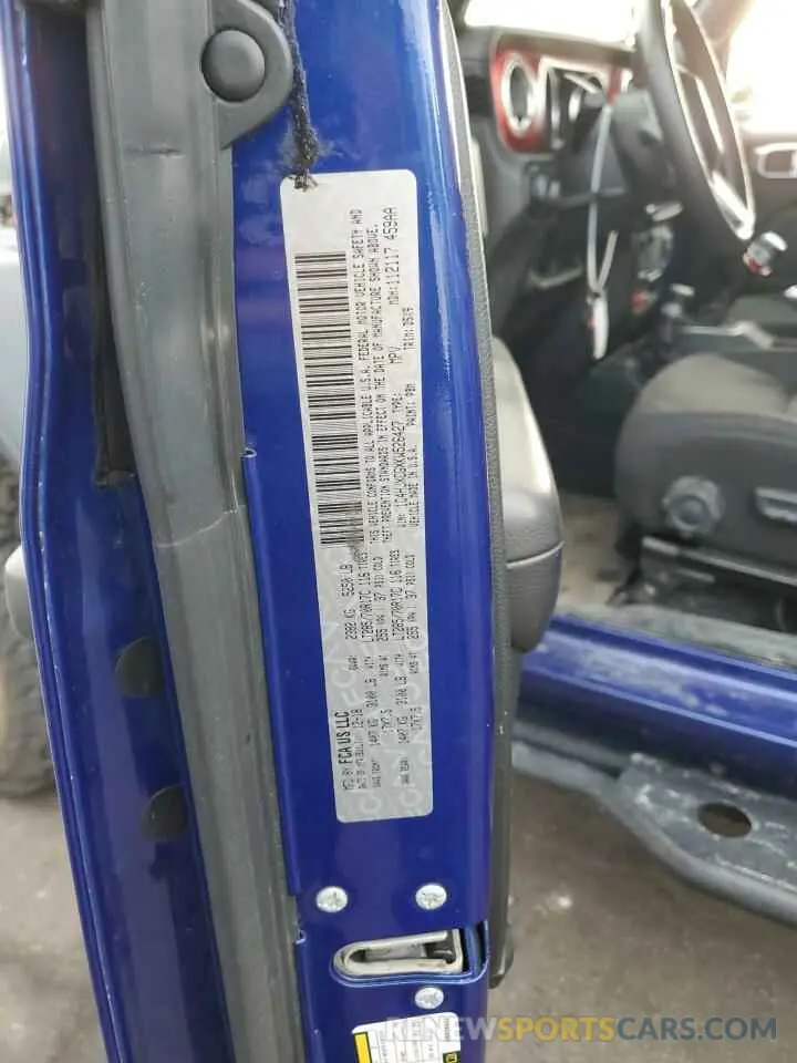 12 Photograph of a damaged car 1C4HJXCGXKW526427 JEEP WRANGLER 2019