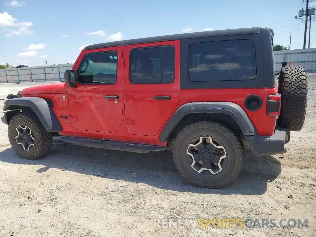 2 Photograph of a damaged car 1C4HJXDG0KW650818 JEEP WRANGLER 2019