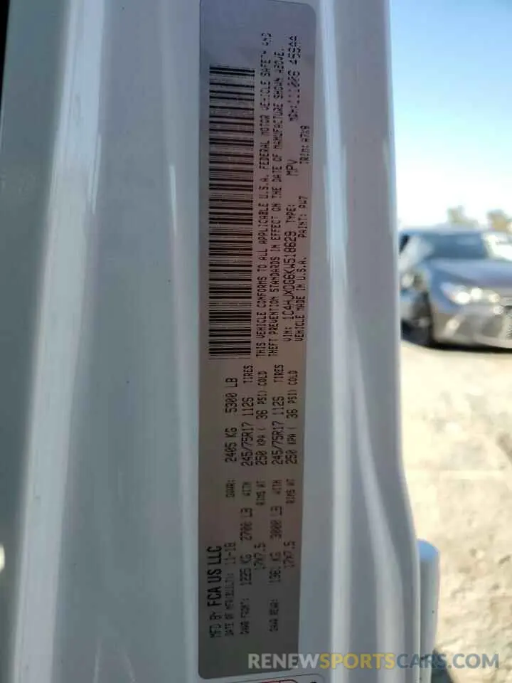 14 Photograph of a damaged car 1C4HJXDG6KW518629 JEEP WRANGLER 2019
