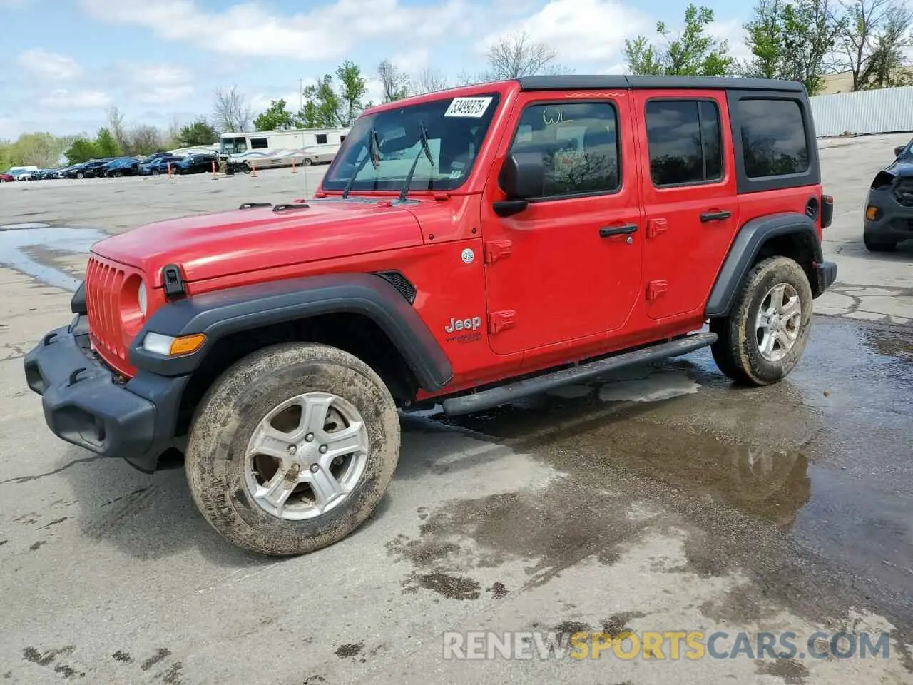 1 Photograph of a damaged car 1C4HJXDG8KW612589 JEEP WRANGLER 2019