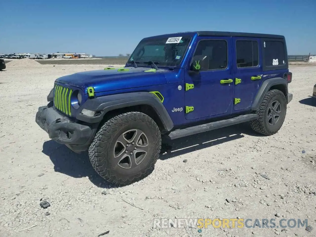 1 Photograph of a damaged car 1C4HJXDG8KW631529 JEEP WRANGLER 2019