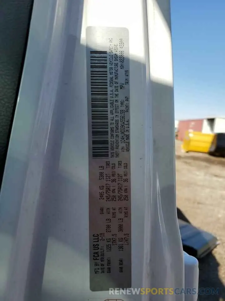 13 Photograph of a damaged car 1C4HJXDG9KW556159 JEEP WRANGLER 2019