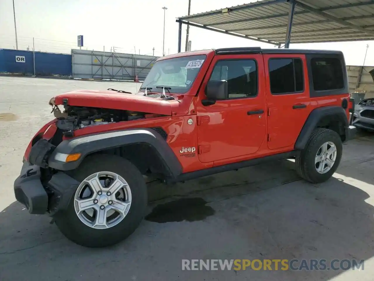 1 Photograph of a damaged car 1C4HJXDGXKW508282 JEEP WRANGLER 2019