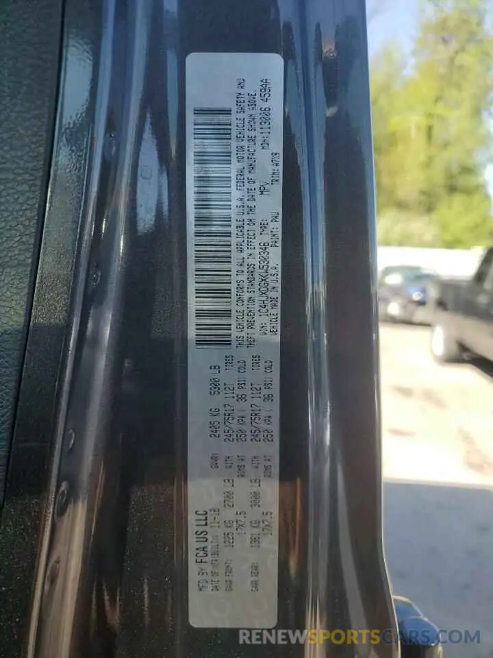 12 Photograph of a damaged car 1C4HJXDGXKW530346 JEEP WRANGLER 2019