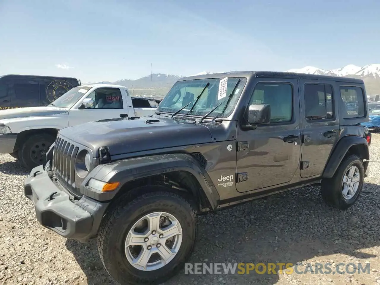 1 Photograph of a damaged car 1C4HJXDN0KW643866 JEEP WRANGLER 2019